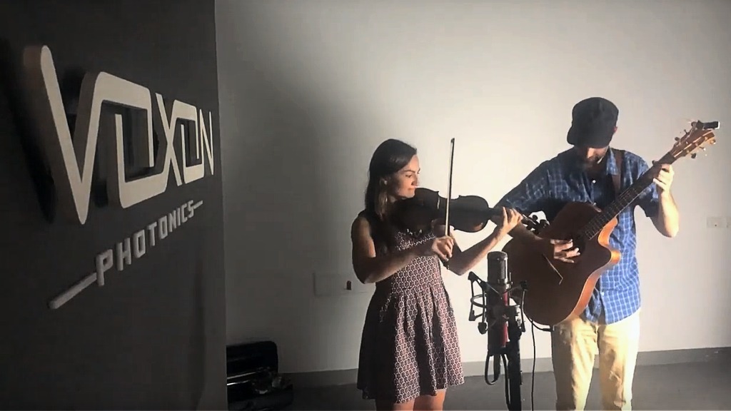 Tim McMillan and Rachel Snow at Voxon HQ