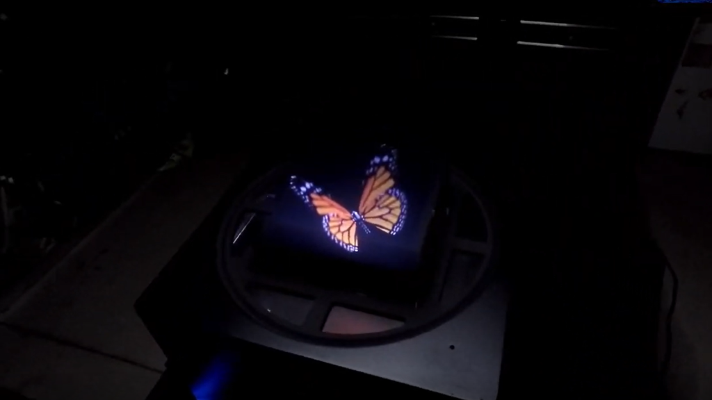 hologram butterfly on the Voxon VX1